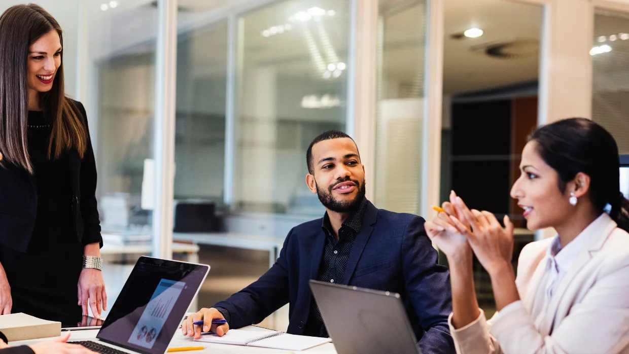 Professional Services Firm Meeting A professional services firm uses various IT solutions to make their meetings seamless.
